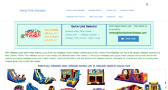 Desktop Screenshot of familytimeinflatables.com